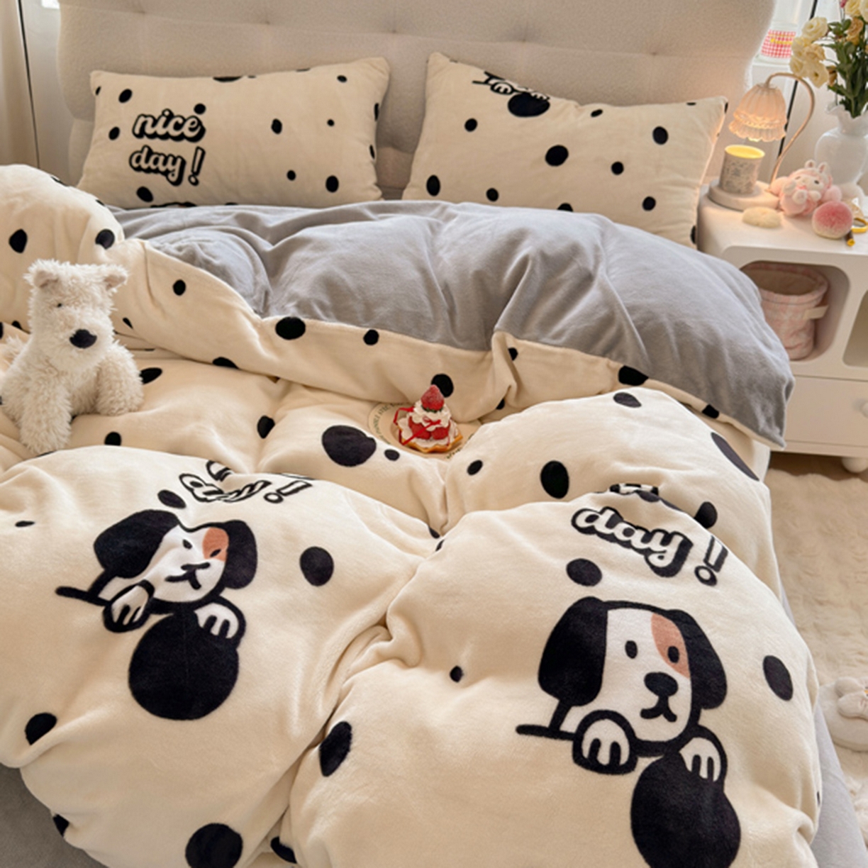 91家纺网 家纺一手货源 找家纺 （总）欧妮家纺 2025新款A类牛奶绒印花四件套