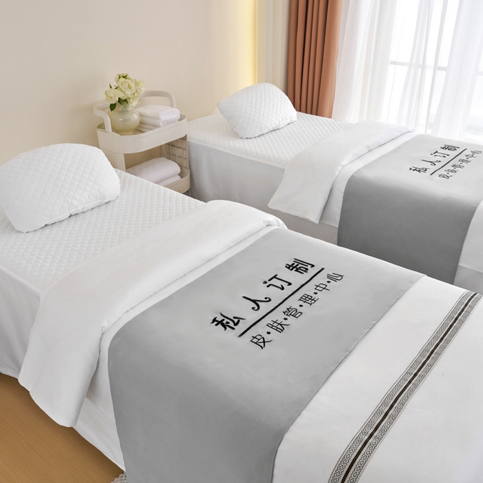 91家纺网 家纺一手货源 找家纺 乐逸家纺 2026新款13372高支高密纯棉斜纹丝滑花边款专用床罩套件 新品全棉花边白