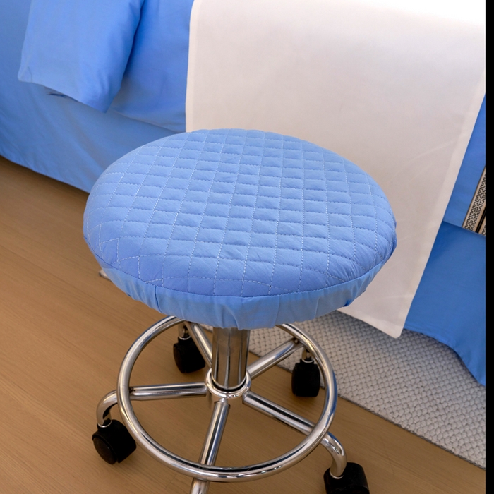 91家纺网 家纺一手货源 找家纺 乐逸家纺 2026新款13372高支高密纯棉斜纹丝滑花边款专用床罩套件 新品全棉花边天空蓝