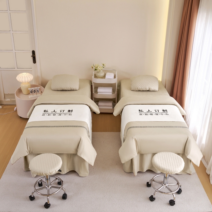 91家纺网 家纺一手货源 找家纺 乐逸家纺 2026新款13372高支高密纯棉斜纹丝滑花边款专用床罩套件 新品全棉花边香槟金