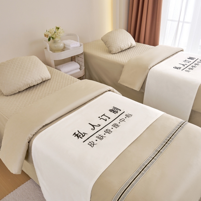 91家纺网 家纺一手货源 找家纺 乐逸家纺 2026新款13372高支高密纯棉斜纹丝滑花边款专用床罩套件 新品全棉花边香槟金