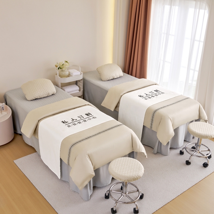 91家纺网 家纺一手货源 找家纺 乐逸家纺 2026新款13372高支高密纯棉斜纹丝滑花边款专用床罩套件 新品全棉花边香槟金