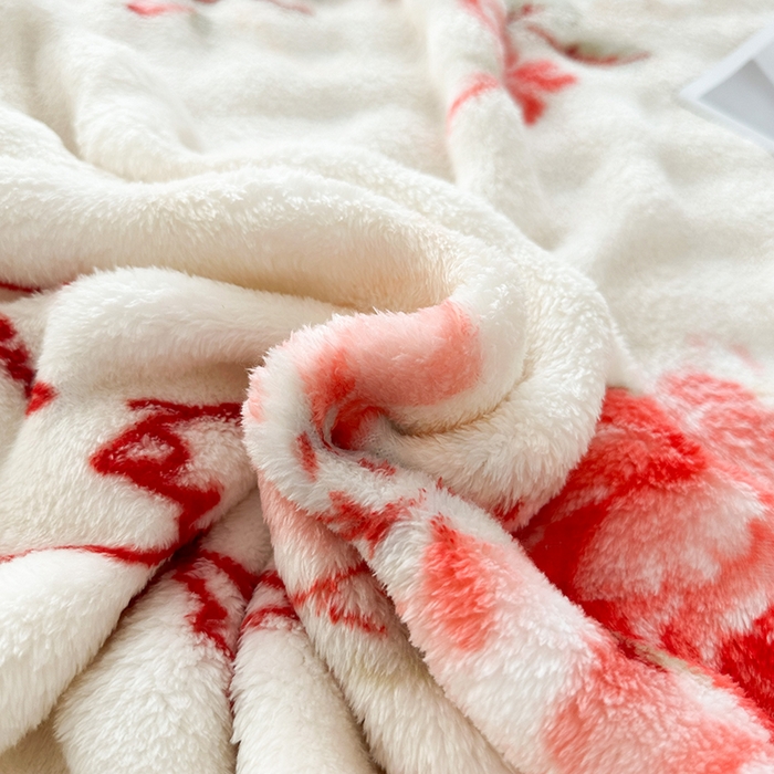 91家纺网 家纺一手货源 找家纺 欧妮家纺 2025新款亲肤舒适泡泡绒毛毯 国色天香