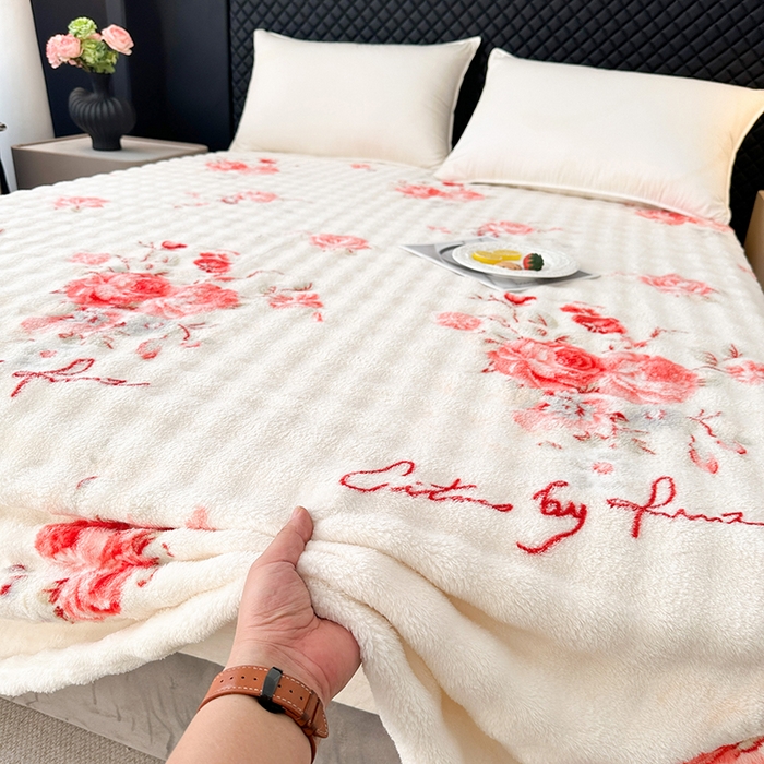 91家纺网 家纺一手货源 找家纺 （总）欧妮家纺 2025新款亲肤舒适泡泡绒毛毯