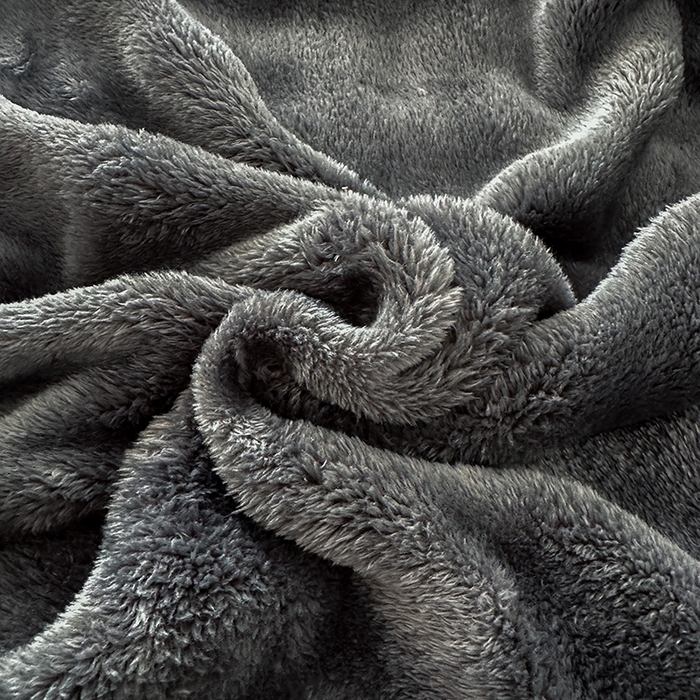 91家纺网 家纺一手货源 找家纺 欧妮家纺 2025新款亲肤舒适泡泡绒毛毯 高级灰