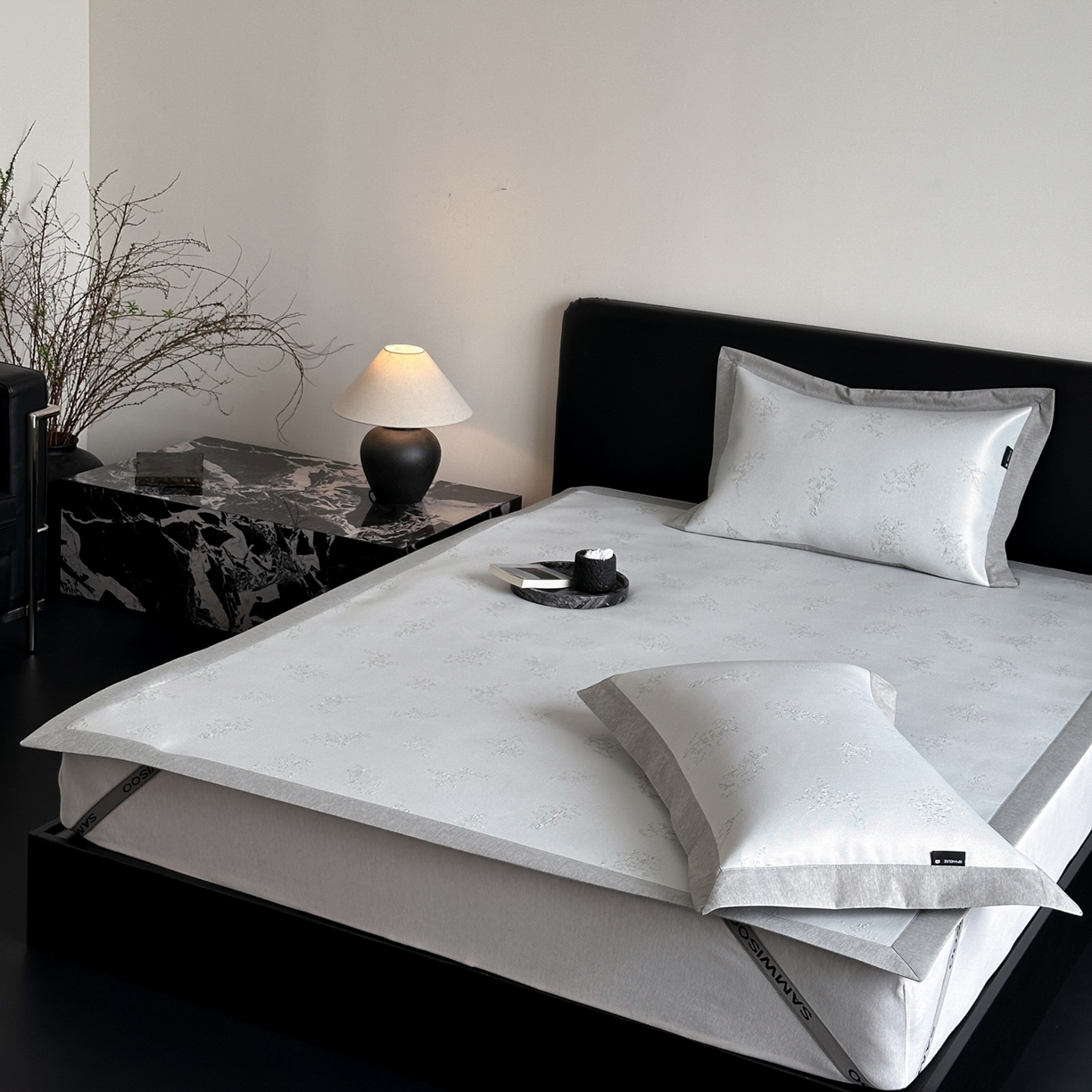 91家纺网 家纺一手货源 找家纺 三味舒屋 2026新款臻品提花冰丝席凉席席子 枝枝床席