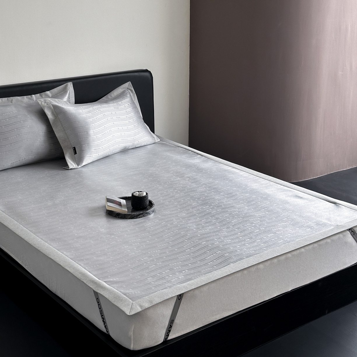 91家纺网 家纺一手货源 找家纺 三味舒屋 2026新款臻品提花冰丝席凉席席子 吉赛尔床席