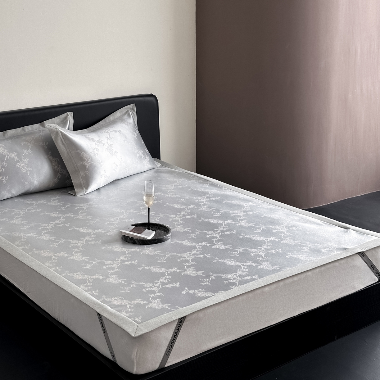 91家纺网 家纺一手货源 找家纺 三味舒屋 2026新款臻品提花冰丝席凉席席子 芙瑞亚床席