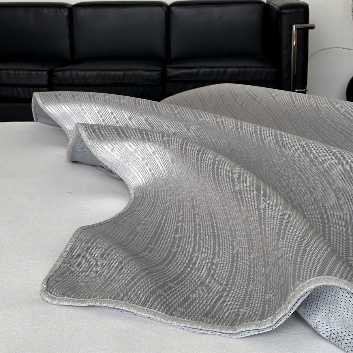 91家纺网 家纺一手货源 找家纺 三味舒屋 2026新款臻品提花冰丝席凉席席子 吉赛尔床笠