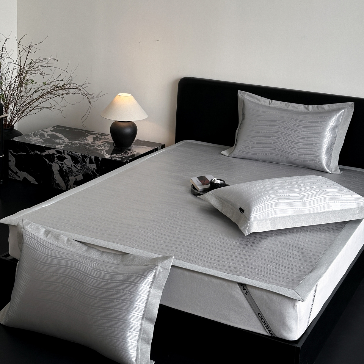 91家纺网 家纺一手货源 找家纺 三味舒屋 2026新款臻品提花冰丝席凉席席子 吉赛尔床席