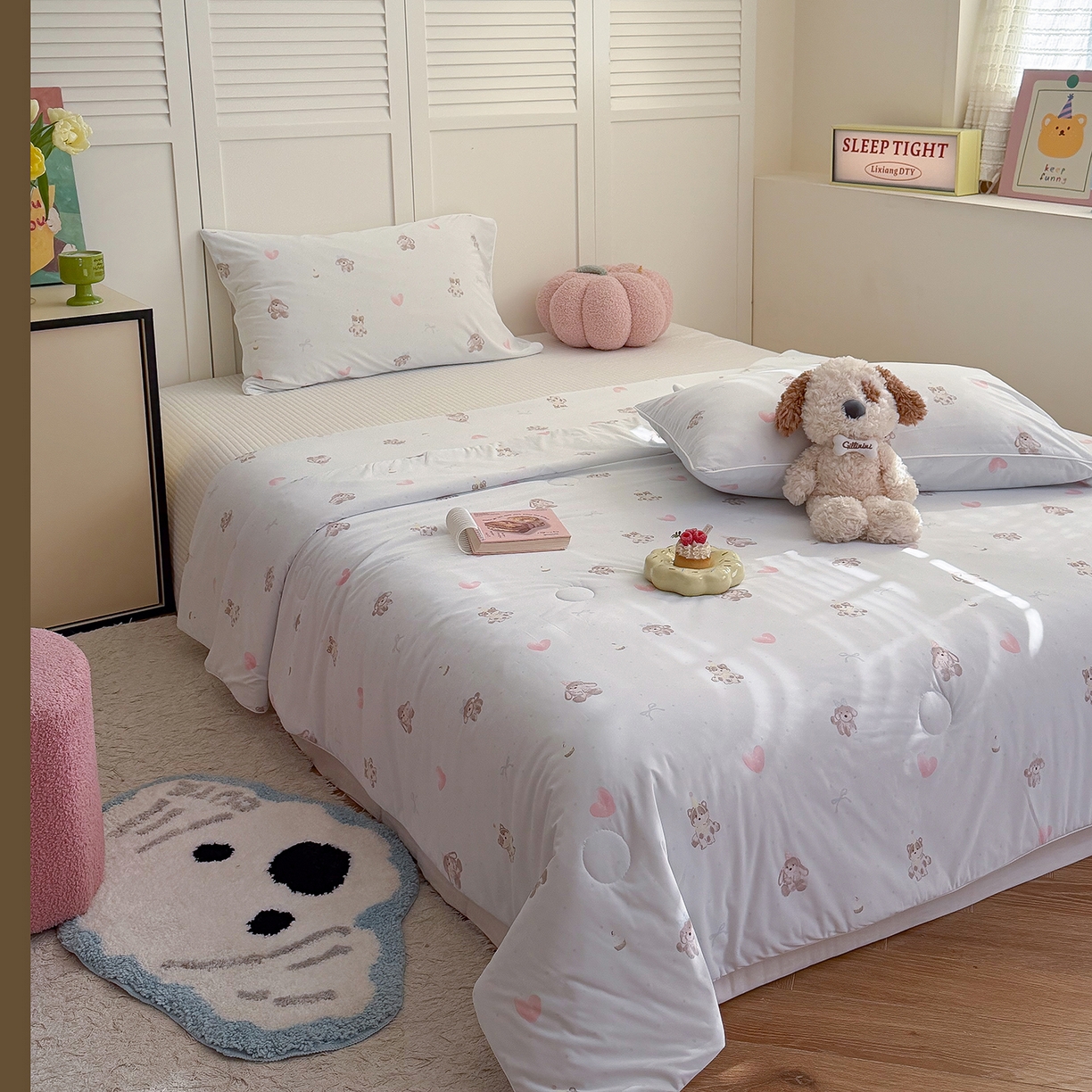 91家纺网 家纺一手货源 找家纺 （总）金梦拉家纺 2026春夏新款锦氨凉感丝印花系列夏被空调被夏凉被