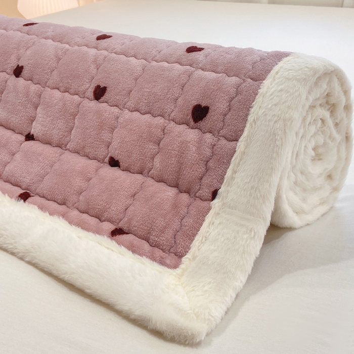 91家纺网 家纺一手货源 找家纺 （总）欧妮家纺 2025新款保暖牛奶绒夹棉床垫床褥子软垫