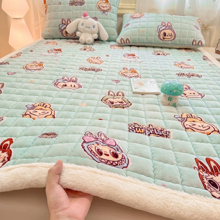 91家纺网 家纺一手货源 找家纺 （总）欧妮家纺 2025新款保暖牛奶绒夹棉床垫床褥子软垫