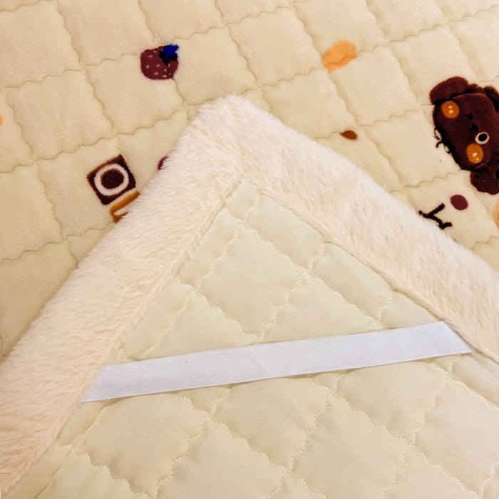 91家纺网 家纺一手货源 找家纺 欧妮家纺 2025新款保暖牛奶绒夹棉床垫床褥子软垫 暖绒边-汪汪狗