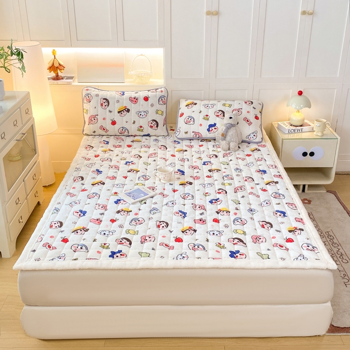 91家纺网 家纺一手货源 找家纺 欧妮家纺 2025新款A类牛奶绒床垫床褥子软垫 暖绒-小小新