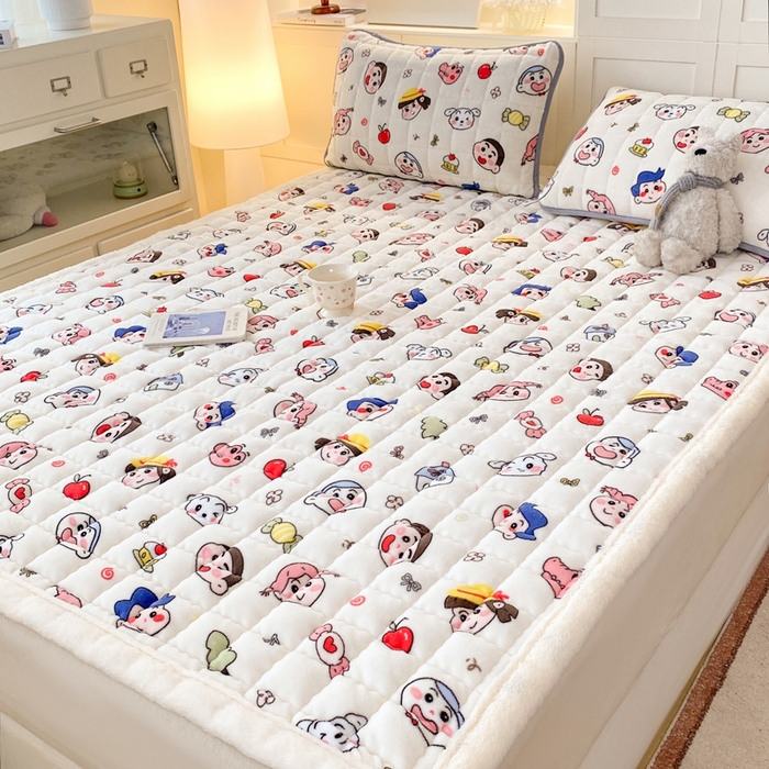 91家纺网 家纺一手货源 找家纺 欧妮家纺 2025新款A类牛奶绒床垫床褥子软垫 暖绒-小小新