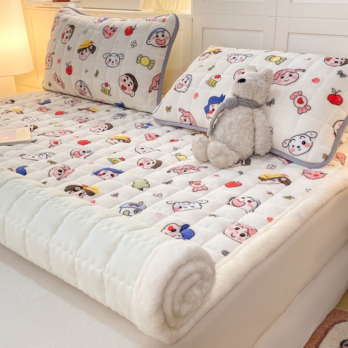 91家纺网 家纺一手货源 找家纺 欧妮家纺 2025新款A类牛奶绒床垫床褥子软垫 暖绒-小小新