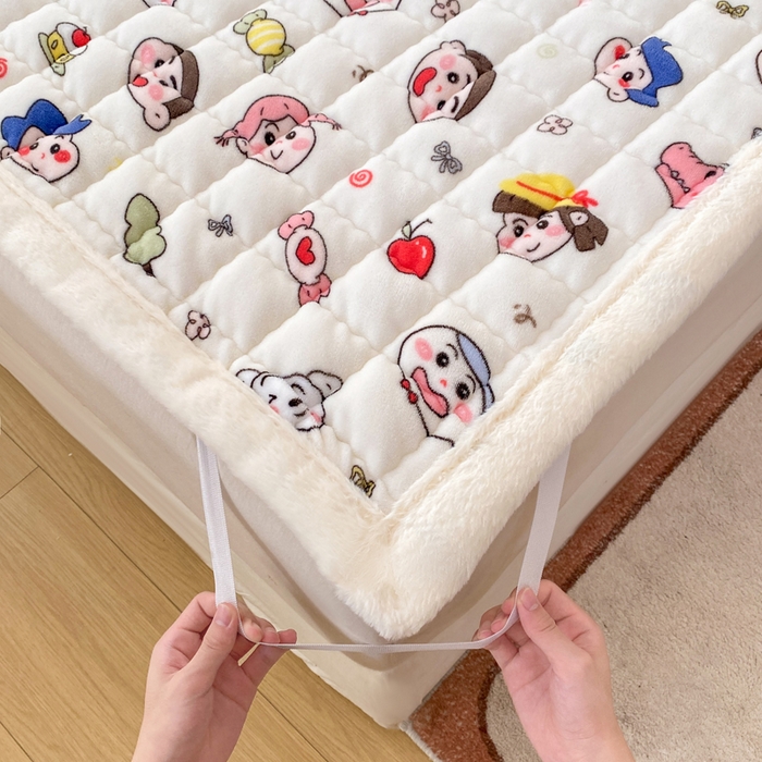 91家纺网 家纺一手货源 找家纺 欧妮家纺 2025新款A类牛奶绒床垫床褥子软垫 暖绒-小小新