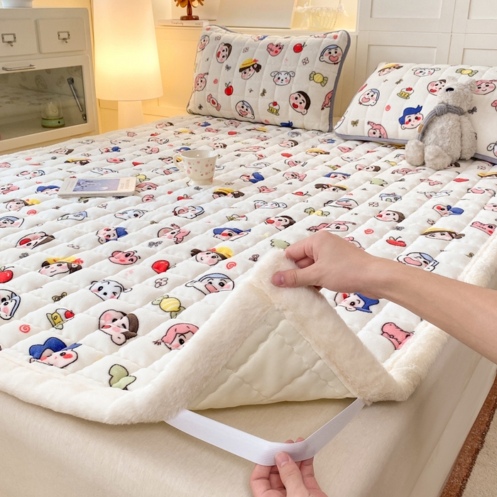 91家纺网 家纺一手货源 找家纺 欧妮家纺 2025新款A类牛奶绒床垫床褥子软垫 暖绒-小小新