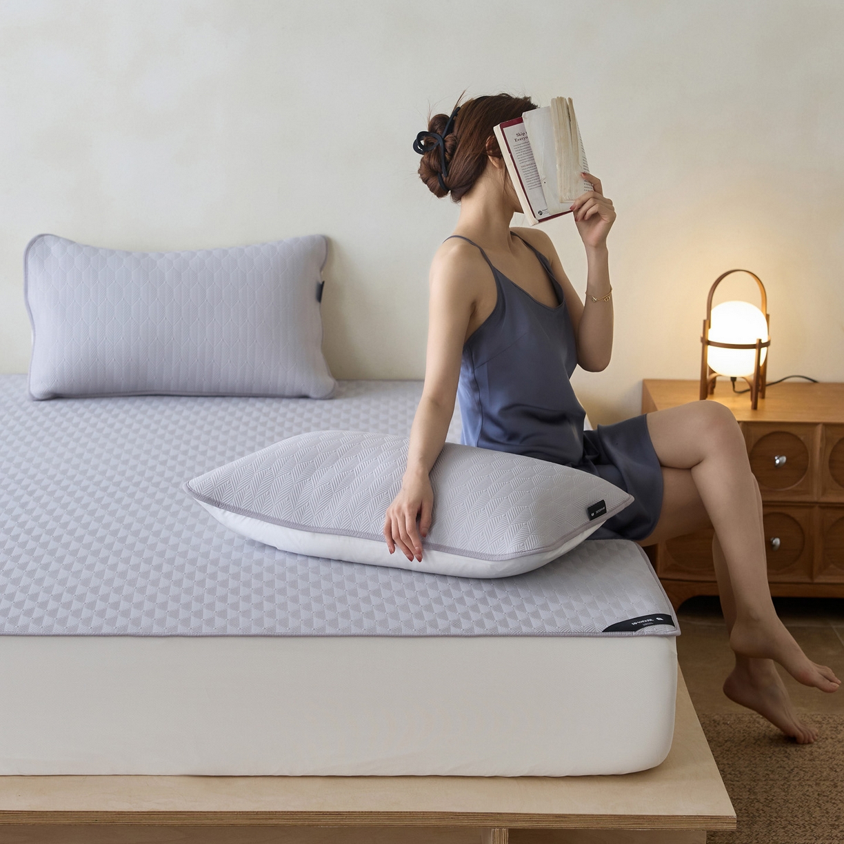 91家纺网 家纺一手货源 找家纺 （总）三味舒屋 2026新款冰格系列提花冷感豆豆软席凉席席子