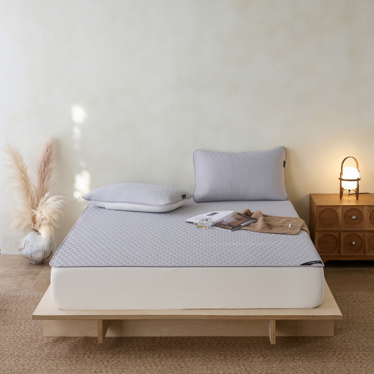 91家纺网 家纺一手货源 找家纺 （总）三味舒屋 2026新款冰格系列提花冷感豆豆软席凉席席子