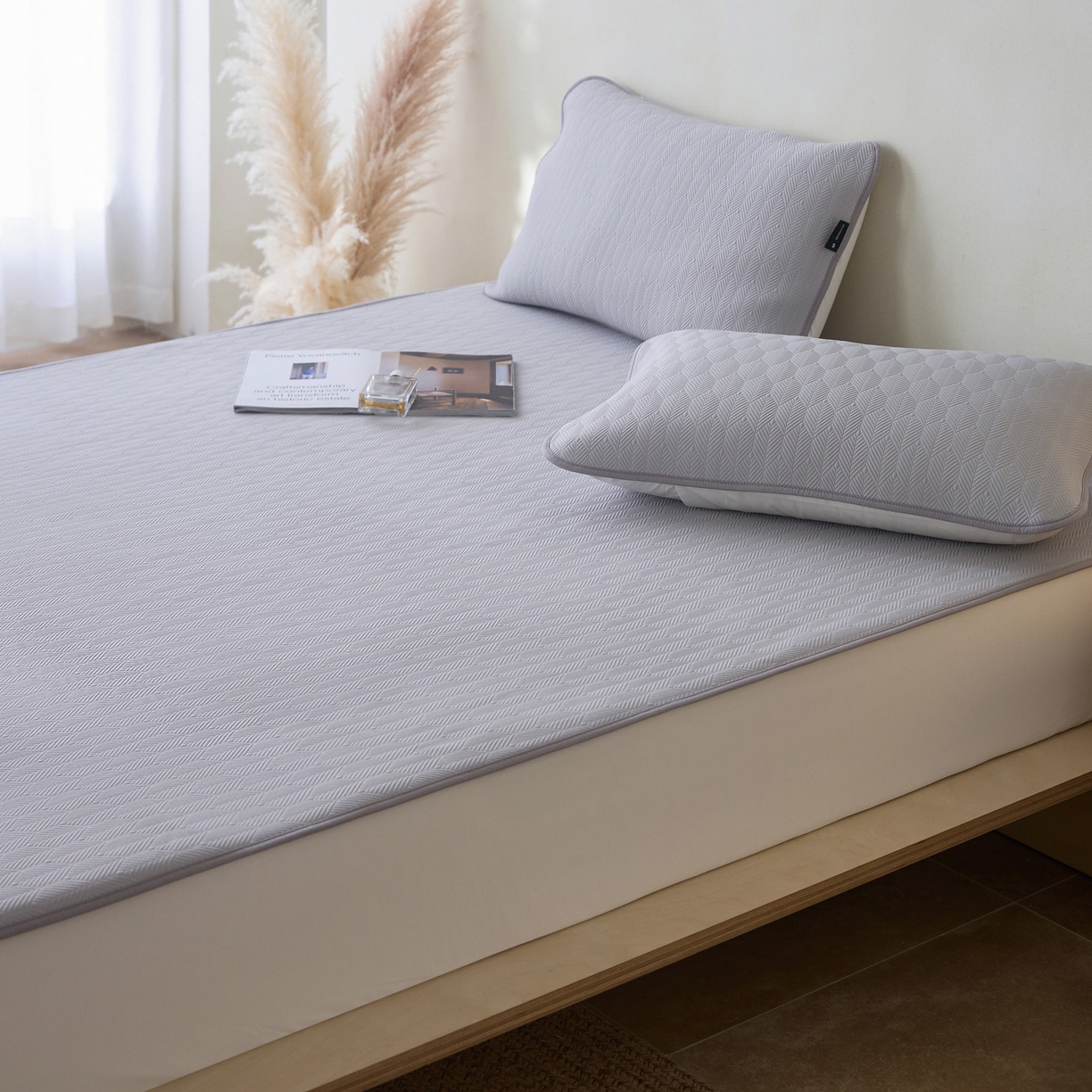 91家纺网 家纺一手货源 找家纺 （总）三味舒屋 2026新款冰格系列提花冷感豆豆软席凉席席子