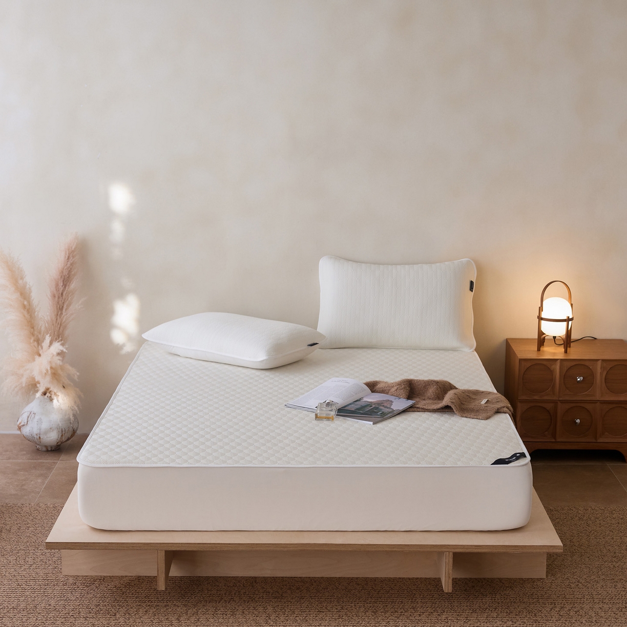 91家纺网 家纺一手货源 找家纺 三味舒屋 2026新款冰格系列提花冷感豆豆软席凉席席子 冰格雪白