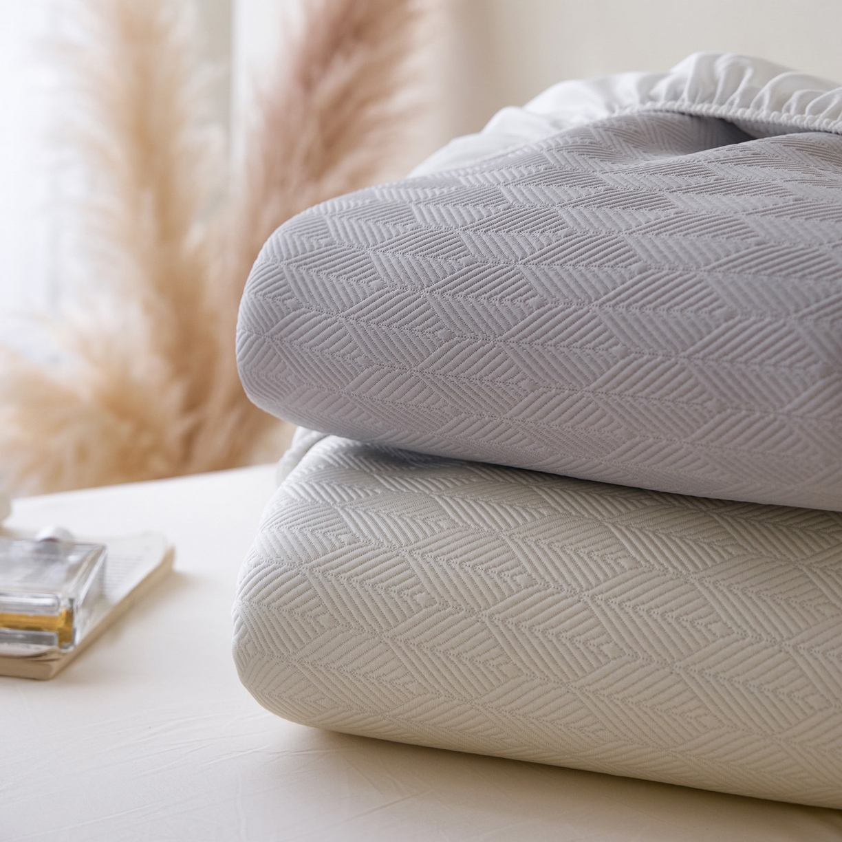 91家纺网 家纺一手货源 找家纺 三味舒屋 2026新款冰格系列提花冷感豆豆软席凉席席子 组合图仅做展示不可下单