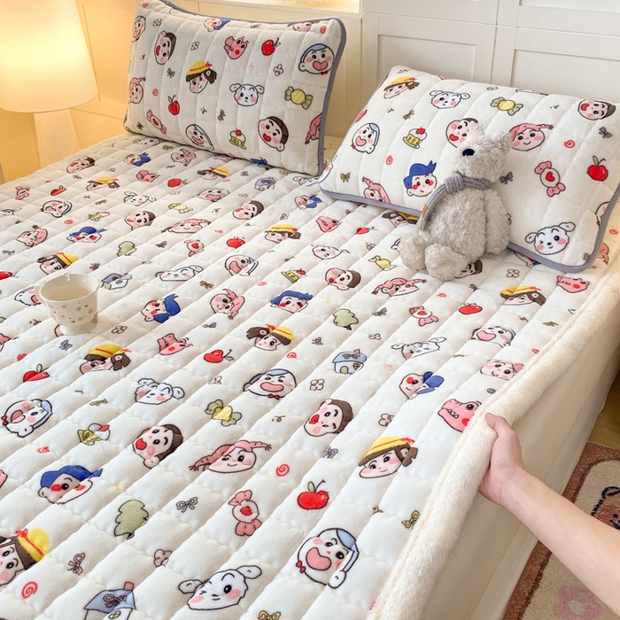 91家纺网 家纺一手货源 找家纺 欧妮家纺 2025新款A类牛奶绒床垫床褥子软垫 暖绒-小小新