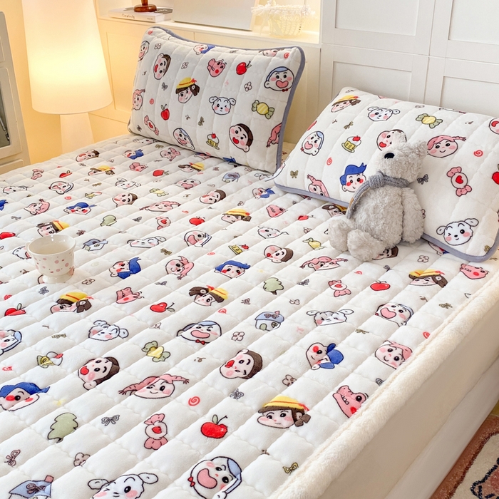 91家纺网 家纺一手货源 找家纺 欧妮家纺 2025新款A类牛奶绒床垫床褥子软垫 暖绒-小小新