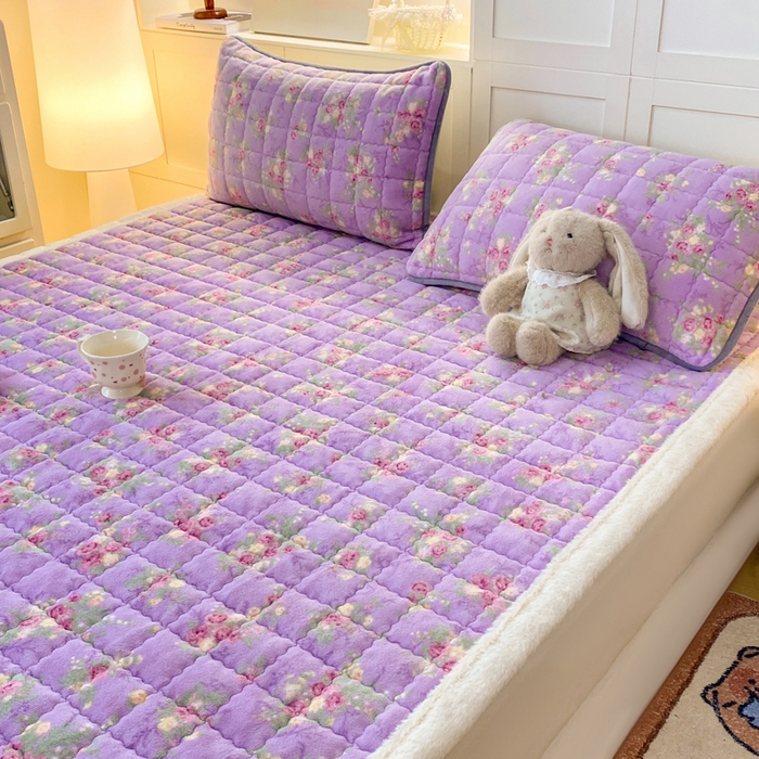 91家纺网 家纺一手货源 找家纺 欧妮家纺 2025新款A类牛奶绒床垫床褥子软垫 暖绒-罗兰雨