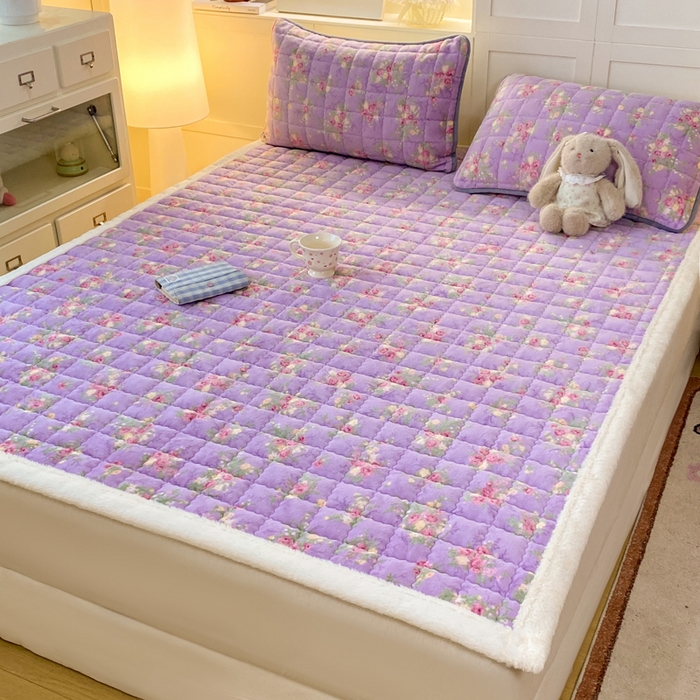 91家纺网 家纺一手货源 找家纺 欧妮家纺 2025新款A类牛奶绒床垫床褥子软垫 暖绒-罗兰雨