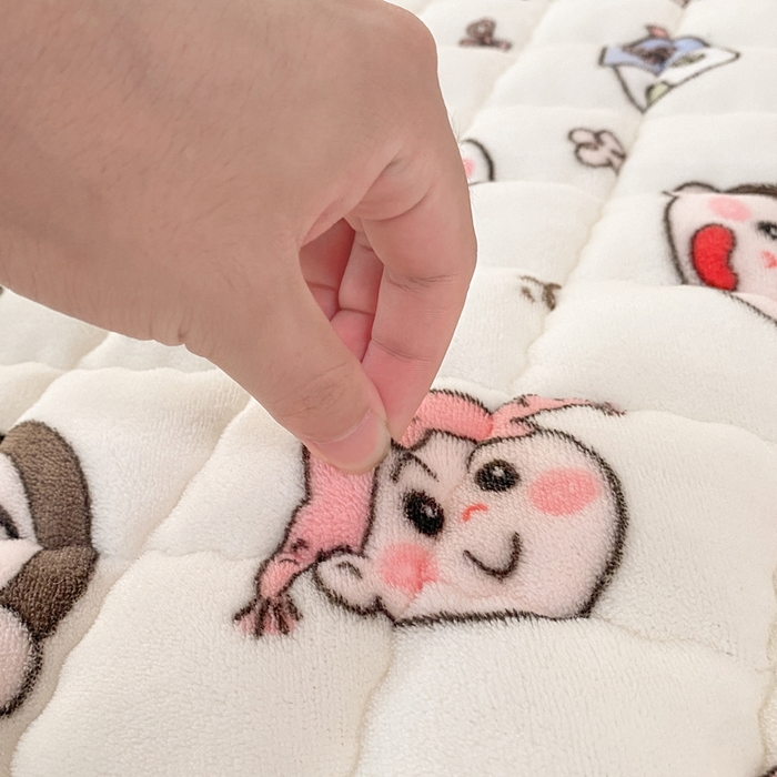 91家纺网 家纺一手货源 找家纺 欧妮家纺 2025新款A类牛奶绒床垫床褥子软垫 暖绒-小小新