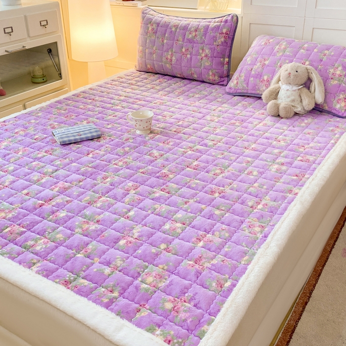 91家纺网 家纺一手货源 找家纺 欧妮家纺 2025新款A类牛奶绒床垫床褥子软垫 暖绒-罗兰雨