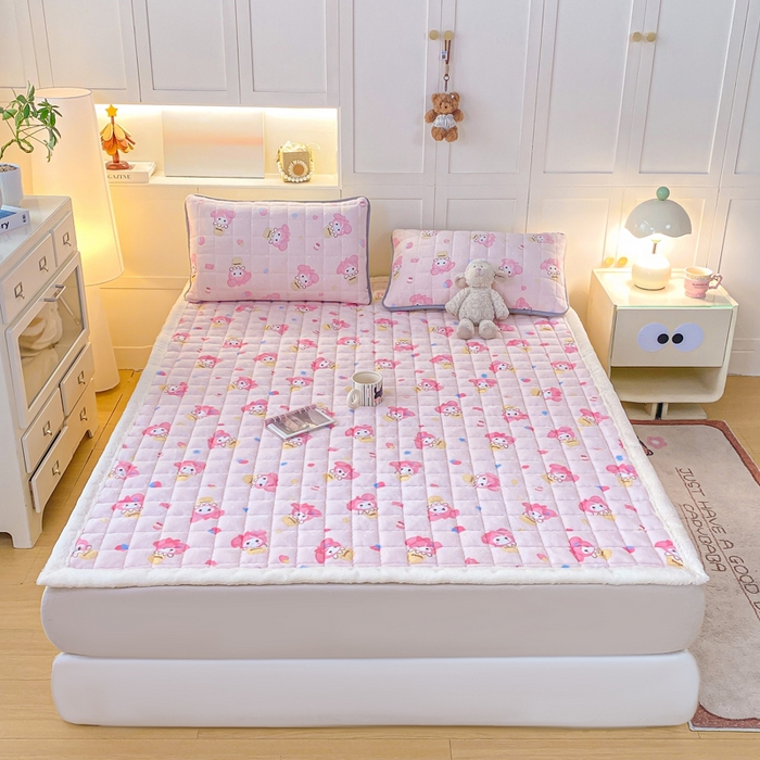 91家纺网 家纺一手货源 找家纺 欧妮家纺 2025新款A类牛奶绒床垫床褥子软垫 暖绒-小美甜品屋