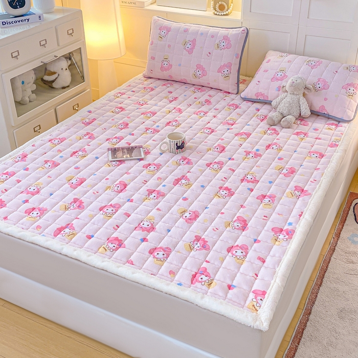 91家纺网 家纺一手货源 找家纺 欧妮家纺 2025新款A类牛奶绒床垫床褥子软垫 暖绒-小美甜品屋