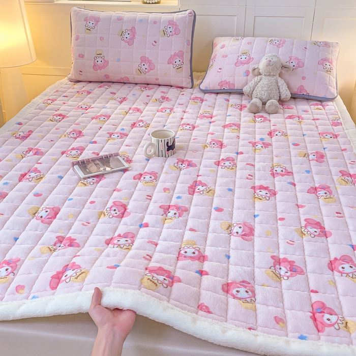 91家纺网 家纺一手货源 找家纺 欧妮家纺 2025新款A类牛奶绒床垫床褥子软垫 暖绒-小美甜品屋