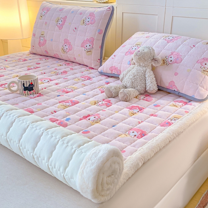 91家纺网 家纺一手货源 找家纺 欧妮家纺 2025新款A类牛奶绒床垫床褥子软垫 暖绒-小美甜品屋