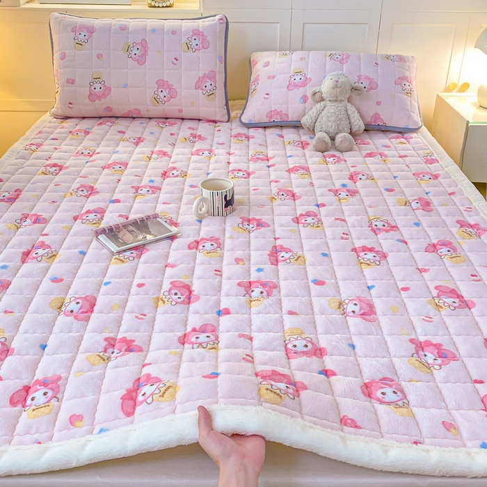 91家纺网 家纺一手货源 找家纺 欧妮家纺 2025新款A类牛奶绒床垫床褥子软垫 暖绒-小美甜品屋