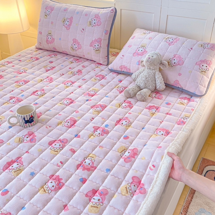 91家纺网 家纺一手货源 找家纺 欧妮家纺 2025新款A类牛奶绒床垫床褥子软垫 暖绒-小美甜品屋