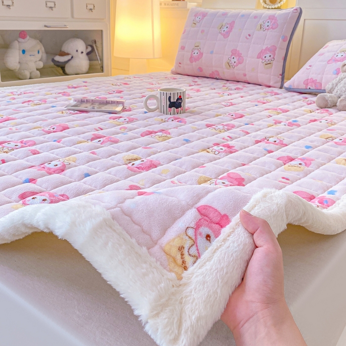 91家纺网 家纺一手货源 找家纺 欧妮家纺 2025新款A类牛奶绒床垫床褥子软垫 暖绒-小美甜品屋