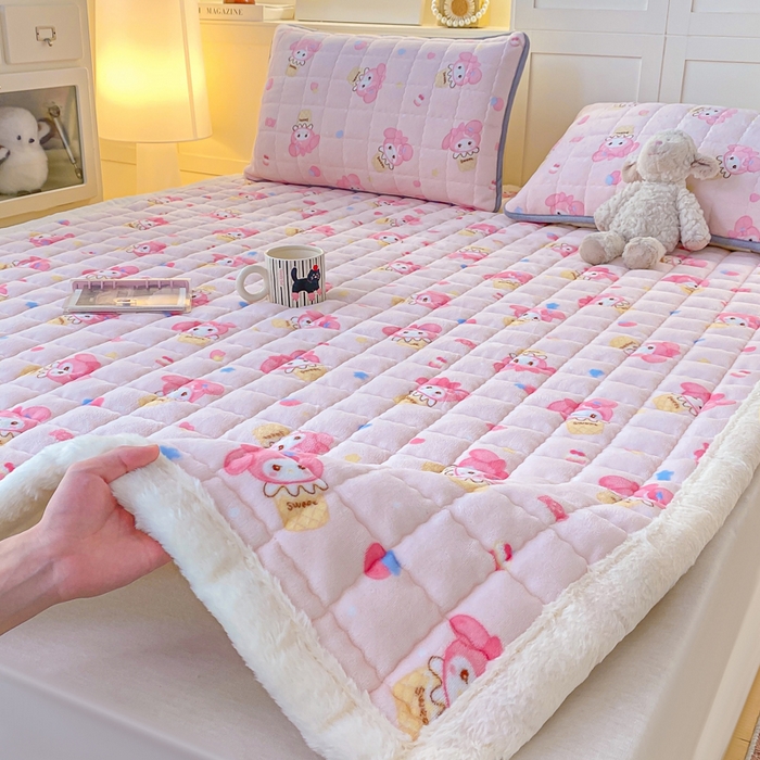 91家纺网 家纺一手货源 找家纺 欧妮家纺 2025新款A类牛奶绒床垫床褥子软垫 暖绒-小美甜品屋