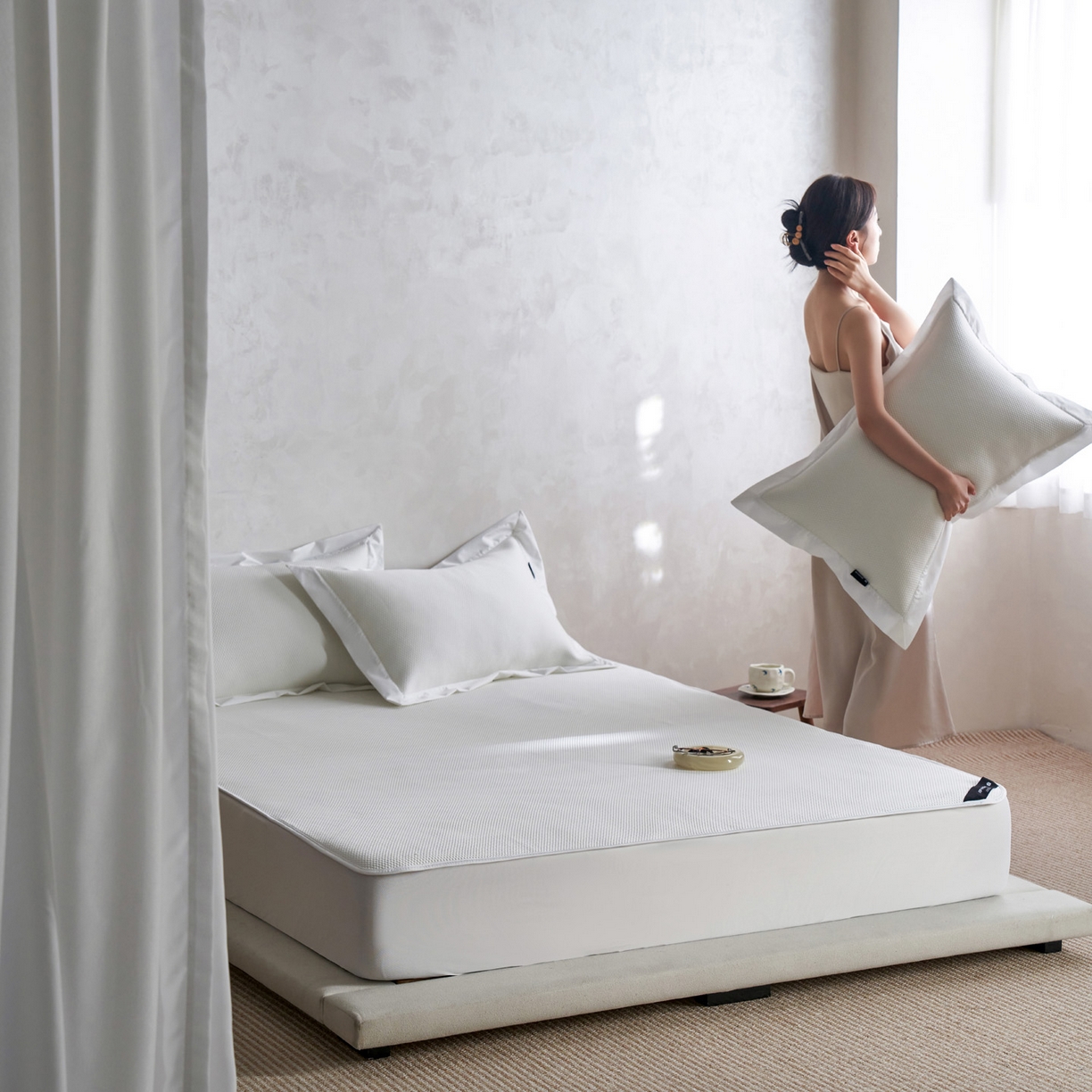 91家纺网 家纺一手货源 找家纺 （总）三味舒屋 2026新款冰肌系列提花小凉豆豆席凉席席子