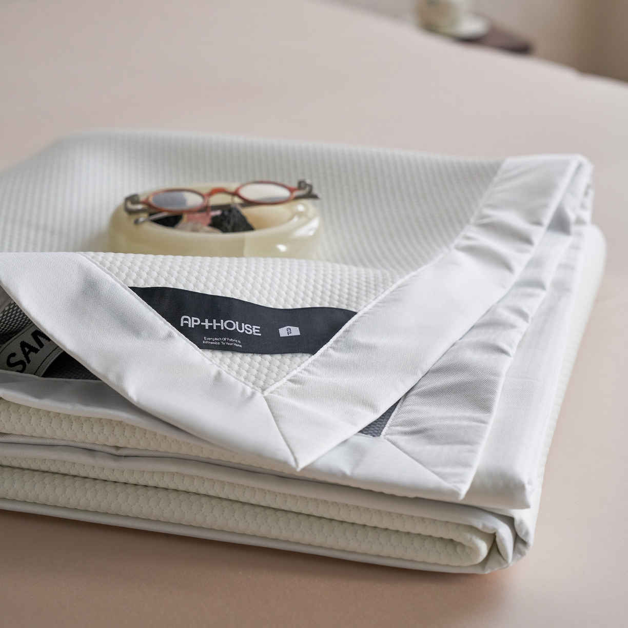 91家纺网 家纺一手货源 找家纺 三味舒屋 2026新款冰肌系列提花小凉豆豆席凉席席子 冰肌白床席