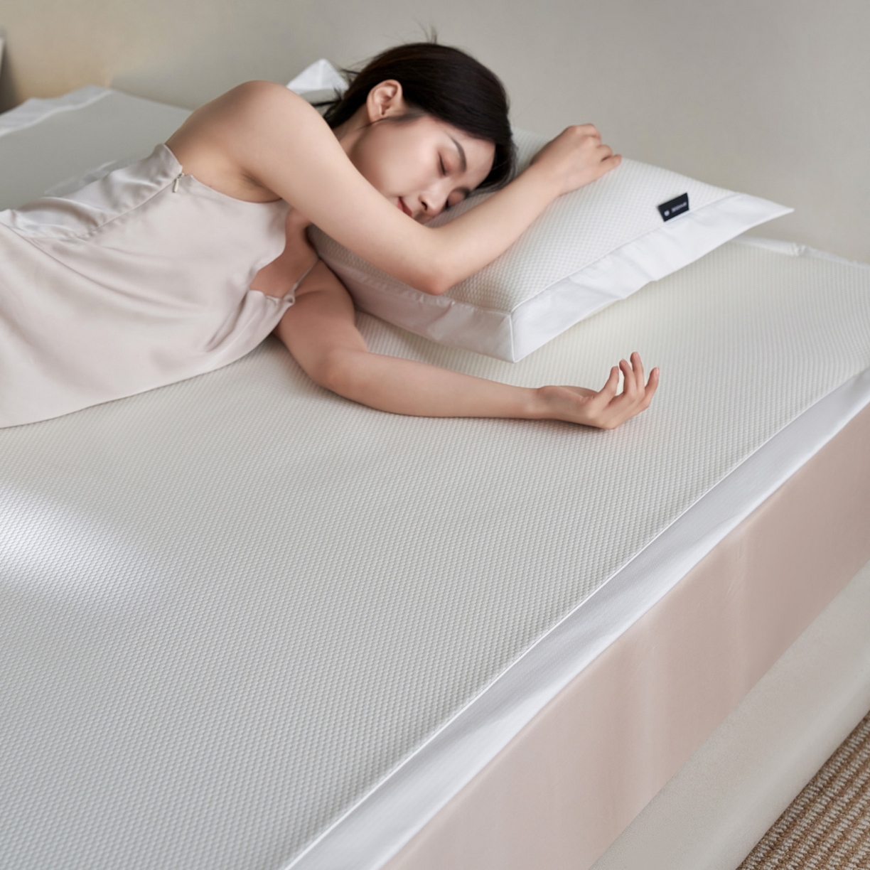 91家纺网 家纺一手货源 找家纺 三味舒屋 2026新款冰肌系列提花小凉豆豆席凉席席子 冰肌白床席