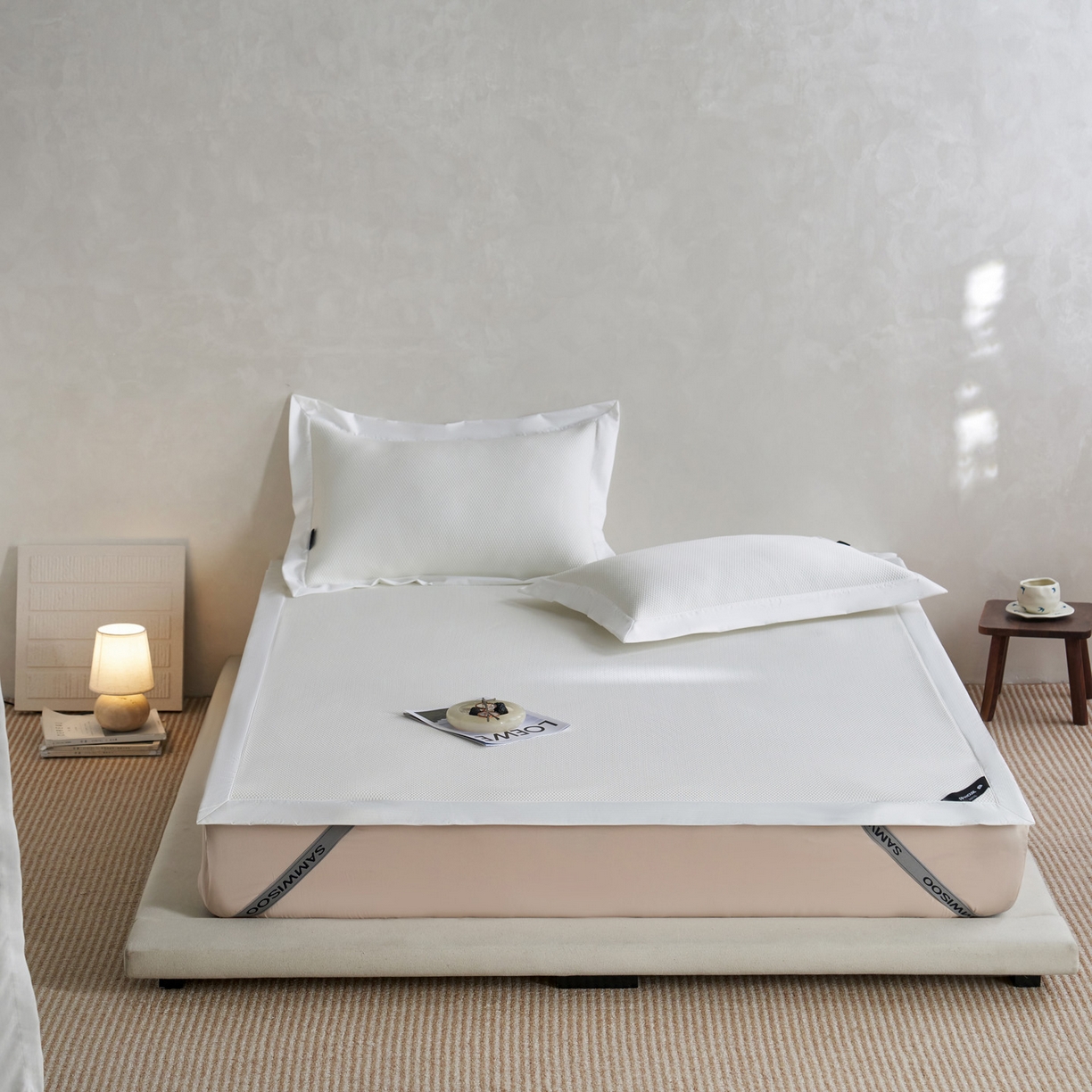 91家纺网 家纺一手货源 找家纺 三味舒屋 2026新款冰肌系列提花小凉豆豆席凉席席子 冰肌白床席