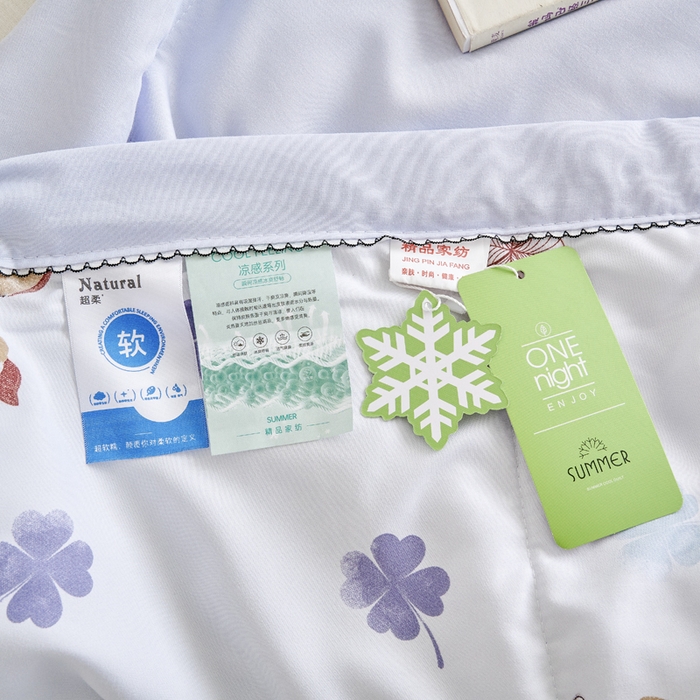 91家纺网 家纺一手货源 找家纺 简冠家纺 2026新款亲肤水洗仿棉夏被 贝娜
