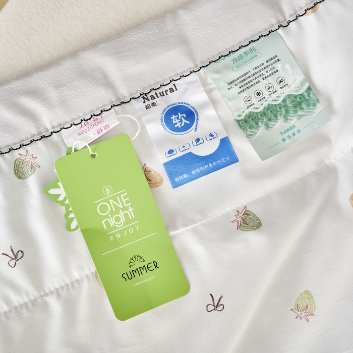 91家纺网 家纺一手货源 找家纺 简冠家纺 2026新款亲肤水洗仿棉夏被 蓓蕾芬芳