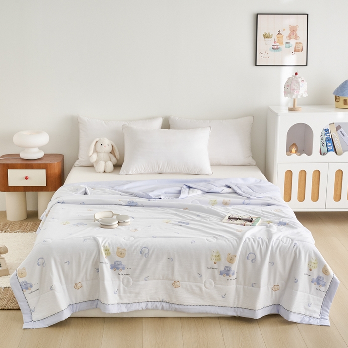 91家纺网 家纺一手货源 找家纺 简冠家纺 2026新款亲肤水洗仿棉夏被 独家记忆