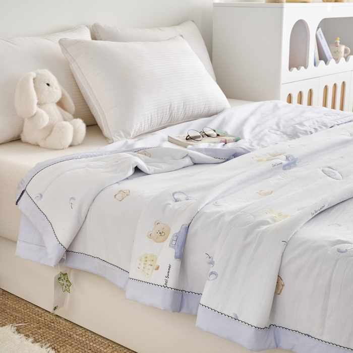 91家纺网 家纺一手货源 找家纺 简冠家纺 2026新款亲肤水洗仿棉夏被 独家记忆